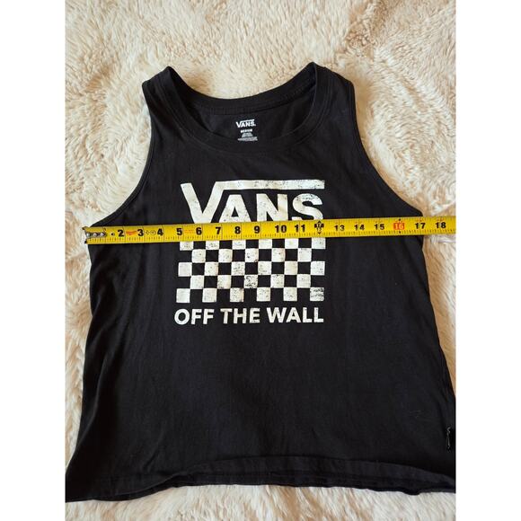 Vans OFF the Wall Black Checkered Sleeveless tank top size Medium - Picture 2 of 3